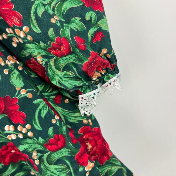 Vintage Kalula Kids Festive Floral Dress 4T - Picture 4 of 8